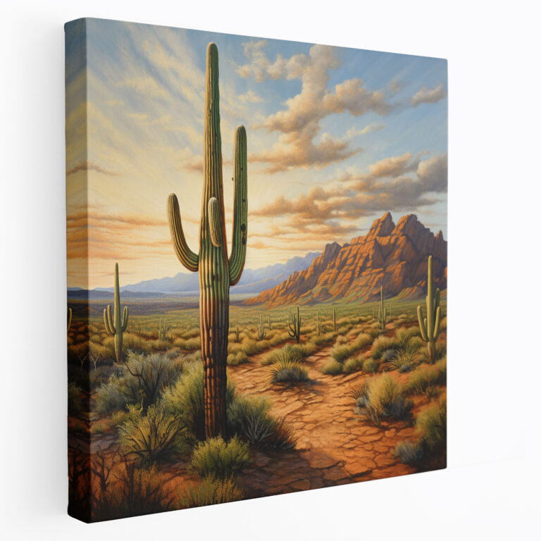 Cactus Canvas Print - Cactus, Wall Art, Dramatic Desert Landscape, Canvas