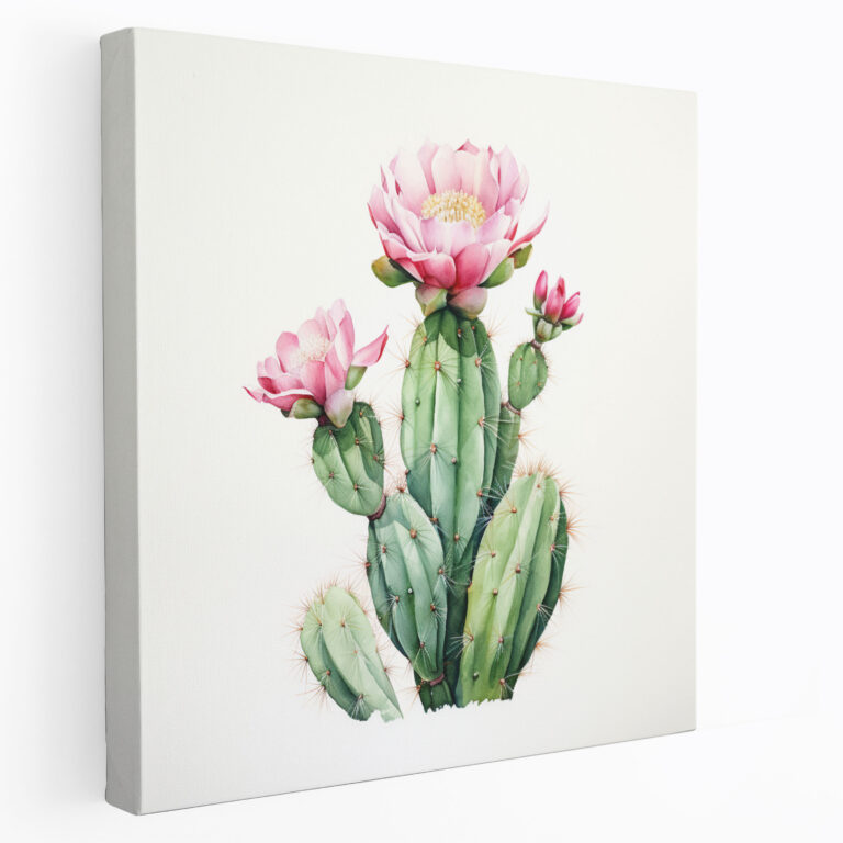 Cactus Canvas Print - Minimalist Watercolor Wall Art - Cactus, Canvas Wall Art, Canvas Print, Cactus Canvas Print