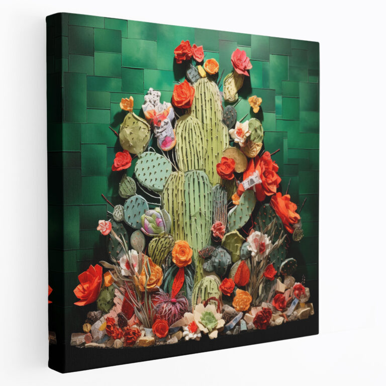 Cactus Canvas Print - Contemporary Mixed Media Wall Art - Cactus, Wall Decoration, Home Decoration, Home Decoration