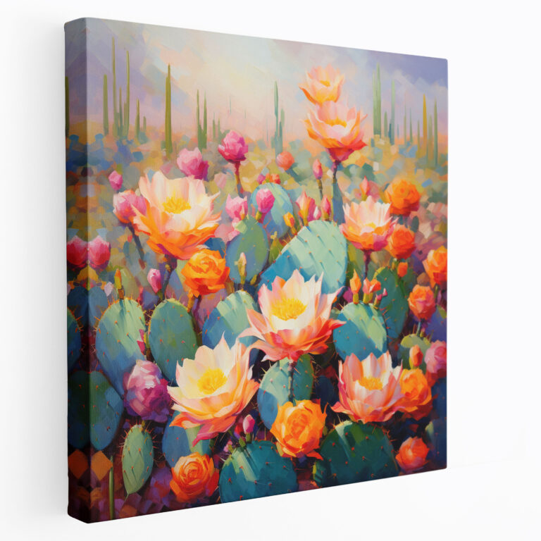 Energetic Cactus Wall Art - Cactus, Canvas Wall Art, Canvas Print, Wall Art