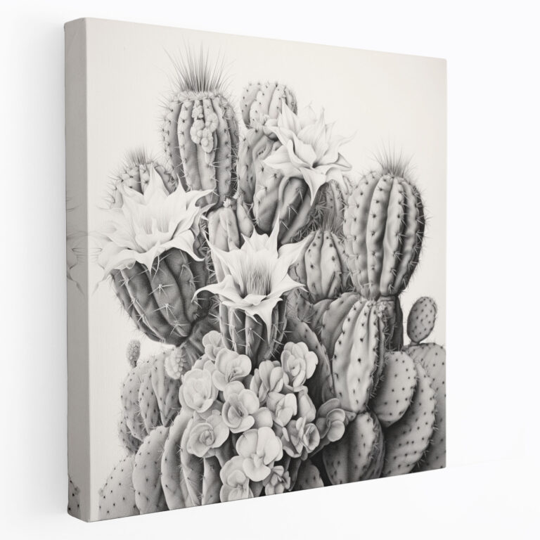 Intricate Cactus Wall Art - Cactus, Canvas Wall Art, Realistic, Home Decoration