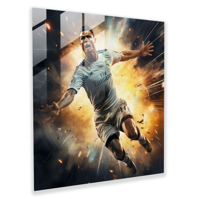 Cristiano Ronaldo Glass Art - Cristiano Ronaldo, Wall Decoration, Glass Art, Modern Art