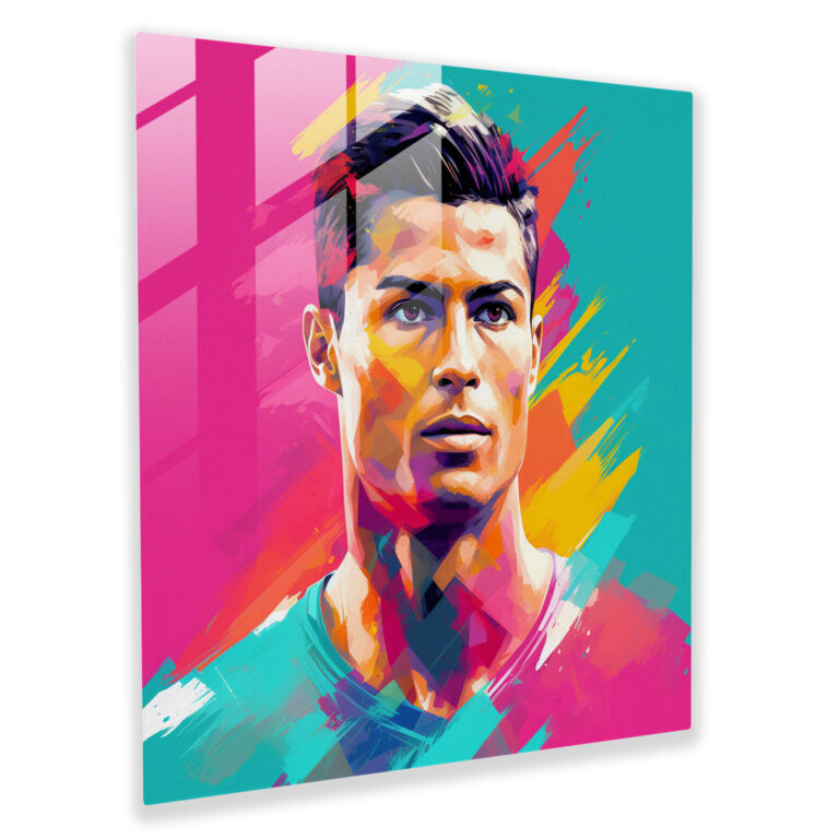 Cristiano Ronaldo Modern Glass Print - Cristiano Ronaldo, Cristiano Ronaldo, Home Decoration, Wall Decoration