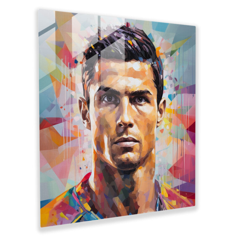 Cristiano Ronaldo Glass Wall Artwork - Cristiano Ronaldo, Glass Wall Art, Wall Decoration, Glass Print