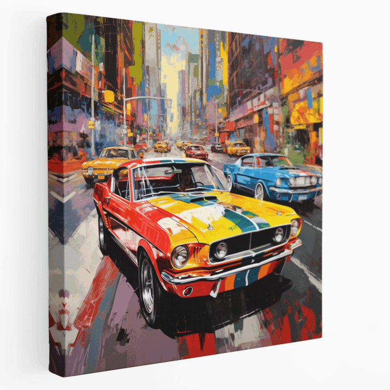 Canvas Print: Cityscape Muscle Rush