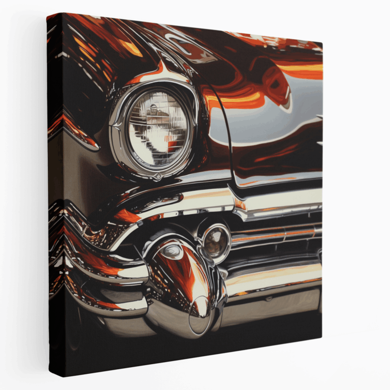 Chrome Grille Close-Up Canvas Print