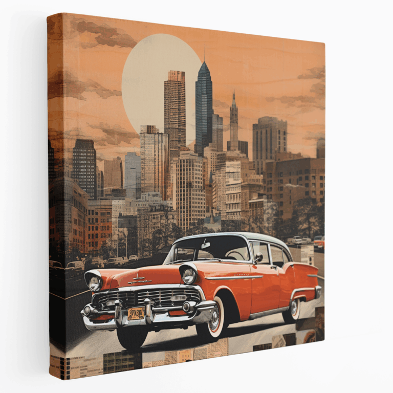 Vintage Advertisements Collage Canvas Print