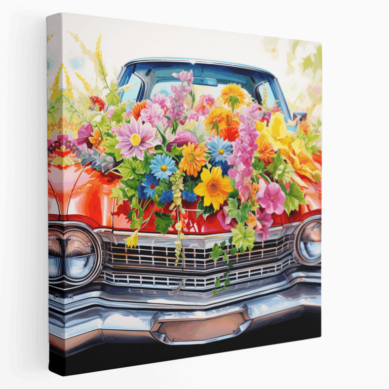 Floral Hood Close-Up Canvas Print