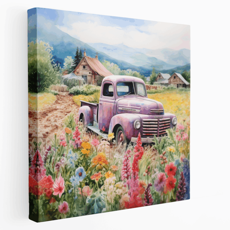Vintage Pickup Truck Bliss Canvas Print