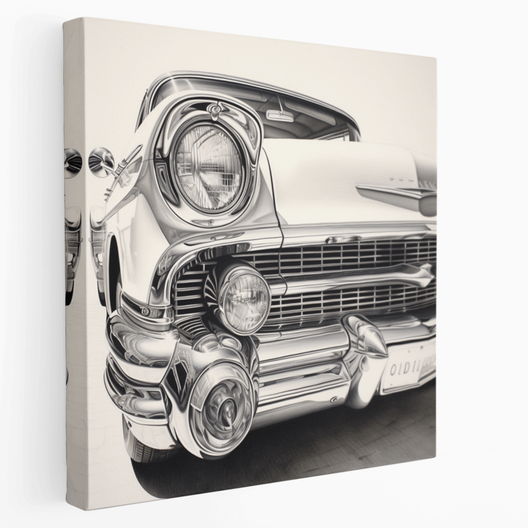 Classic Car Grille Sketch Canvas Print