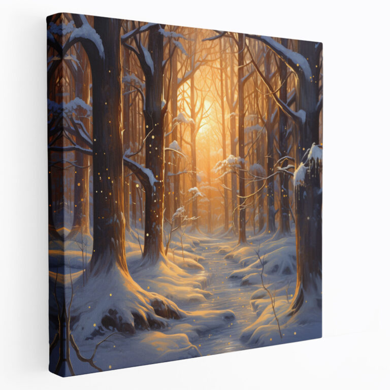 Christmas Canvas Print - Serene Forest - Christmas, Wall Decoration, Home Decoration, Serene Landscape