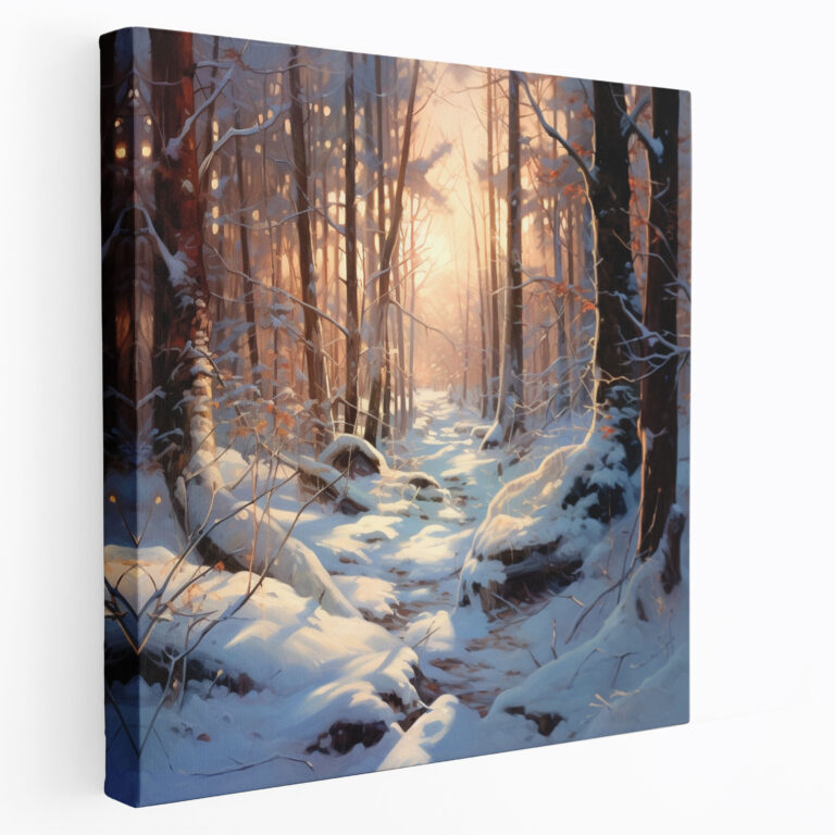 Winter Forest Canvas Print - Christmas, Wall Art, Christmas, Canvas Wall Art