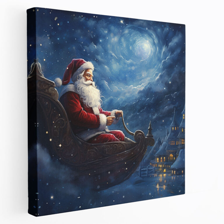Santa Claus Canvas Print - Christmas, Home Decoration, Wall Art, Canvas