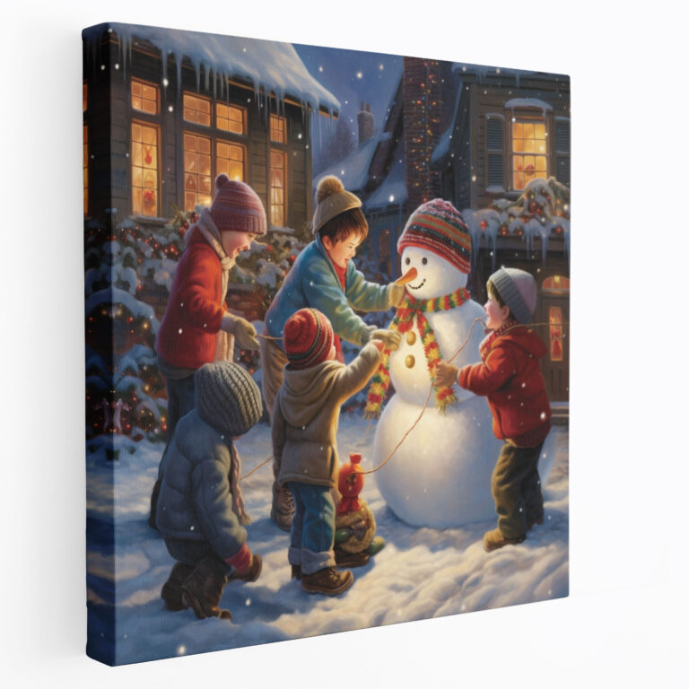 Christmas Snowman Wall Art - Christmas, Wall Decoration, Canvas, Christmas