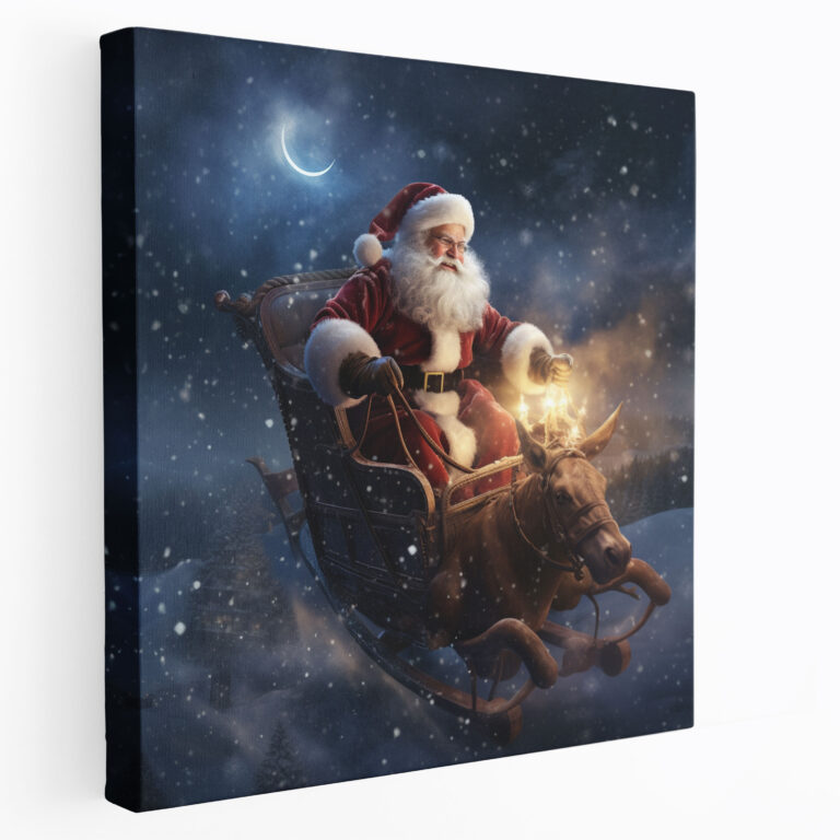 Santa Claus Canvas Print - Christmas, Canvas Wall Art, Wall Decoration, Canvas