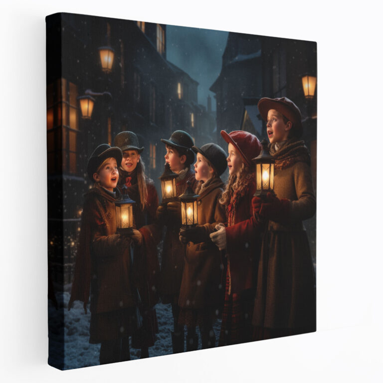 Christmas Carolers Canvas Print - Christmas, Cultural Richness, Canvas, Enchanting Atmosphere