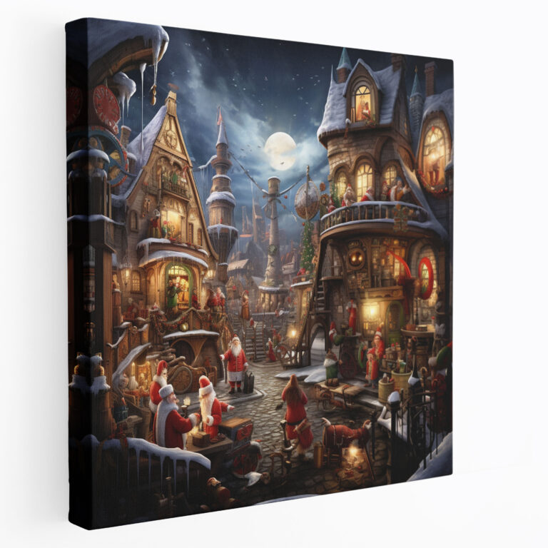 Santa's Workshop Canvas Print - Christmas, Christmas, Wall Art, Vibrant Colors