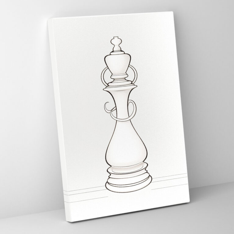 Chess Queen Canvas Print - Chess, Canvas Print, Sophisticated, Minimalist