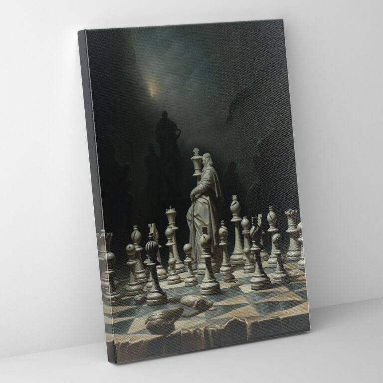 Chess Wall Decoration - Chess, Canvas Wall Art, Wall Decoration, Antique Color Palette