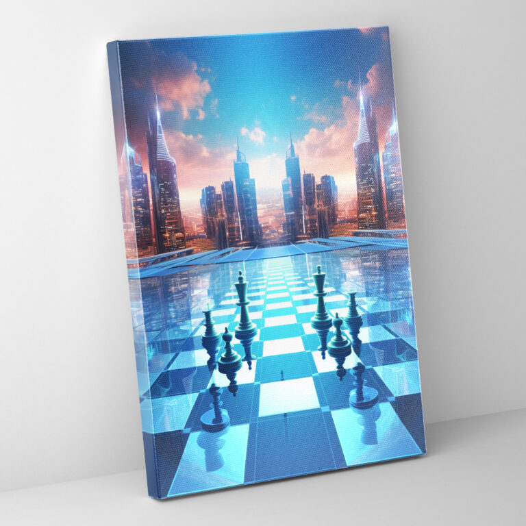 Futuristic Chess Canvas Print - Chess, Chess, Wall Decoration, Canvas Print