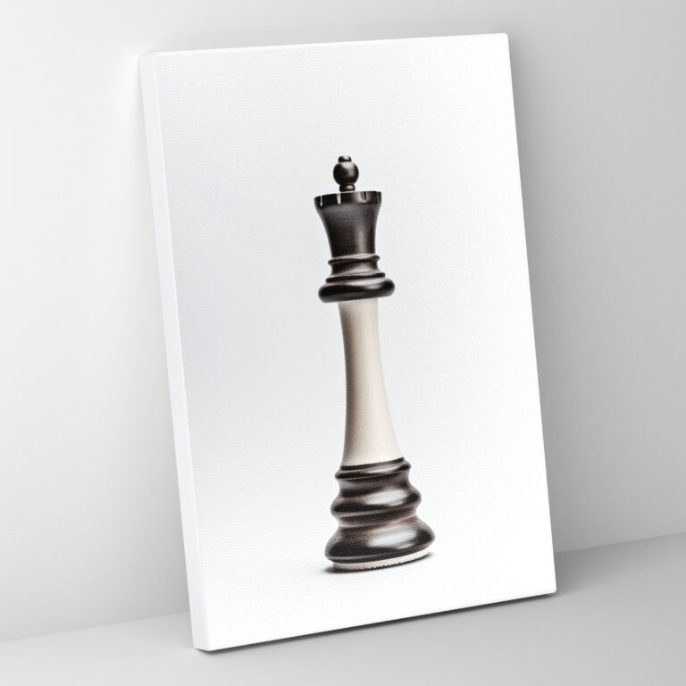 Chess Piece Minimalist Canvas Print - Chess, Canvas Wall Art, Wall Decoration, Chess