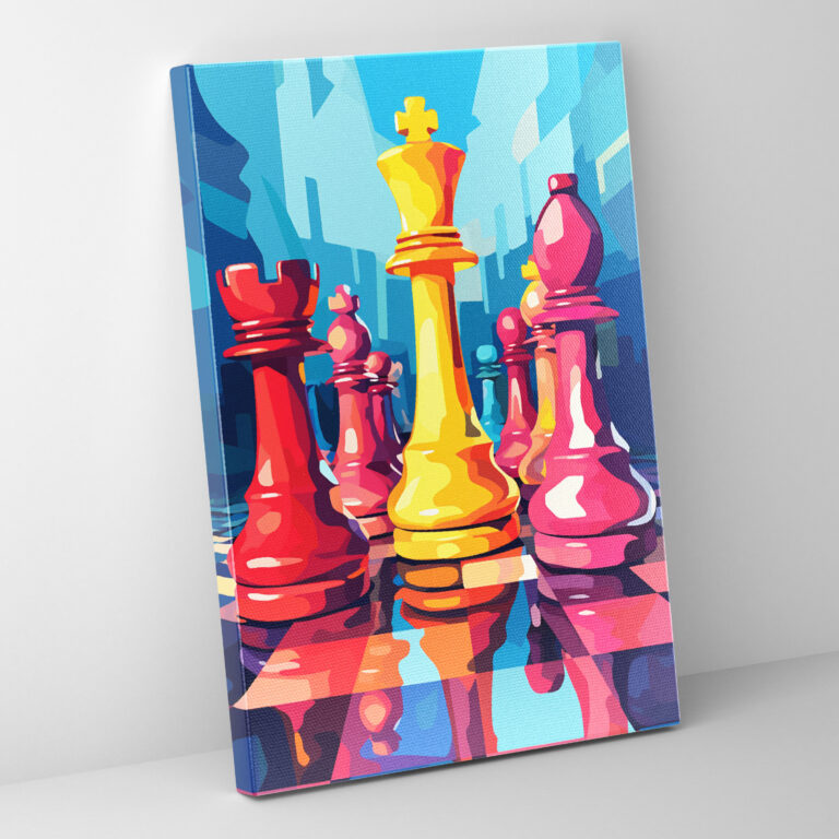 Chess Pop Art Canvas Print - Chess, Canvas Wall Art, Wall Art, Chess