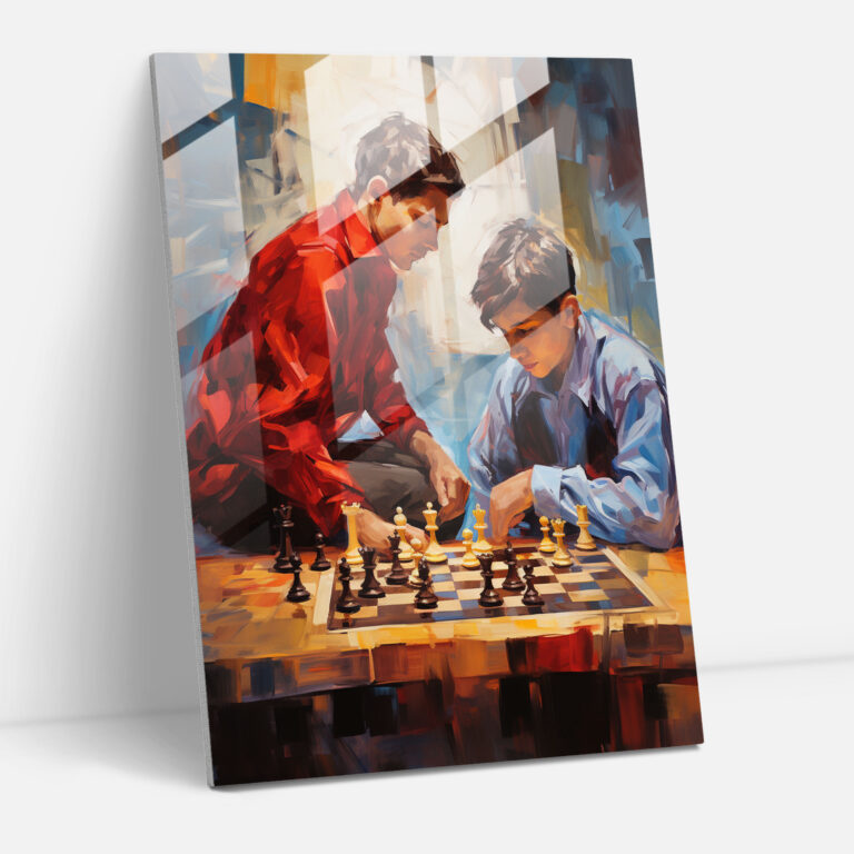 Chess Glass Art - Chess, Vibrant Colors, Intensity, Modern Art