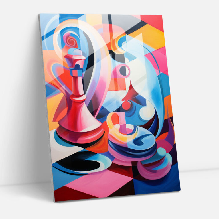 Chess Glass Print - Chess, Chess, Dynamic Patterns, Modern Art