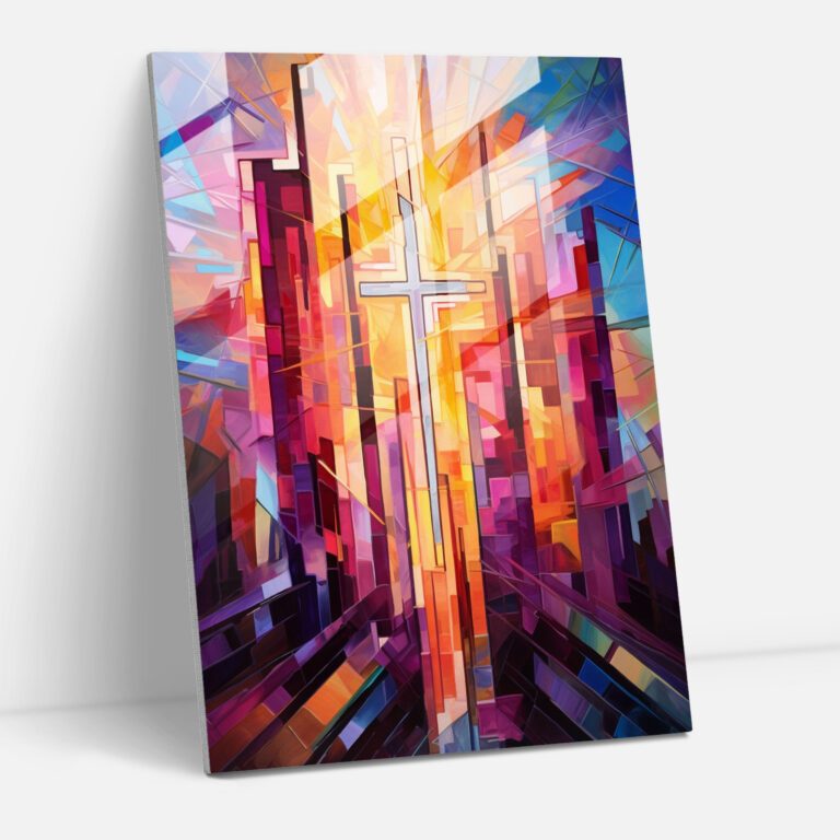 Abstract Church Glass Print - Church, Wall Decoration, Texture, Glass Art
