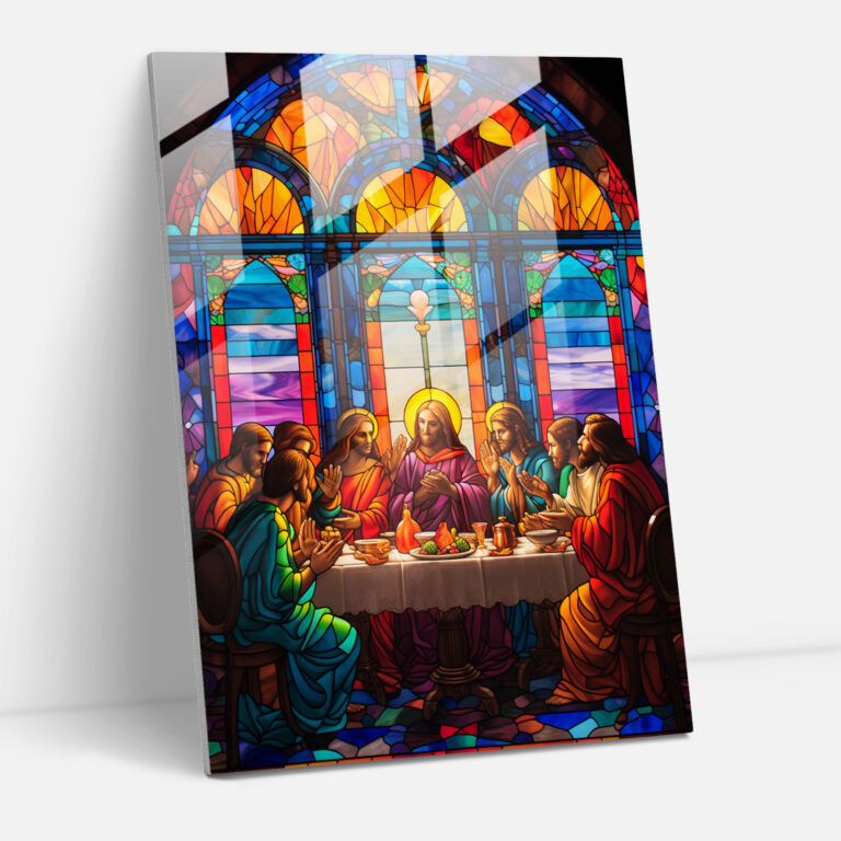 Church Stained Glass Print - Church, Stained Glass, Sacred Atmosphere, Glass Print