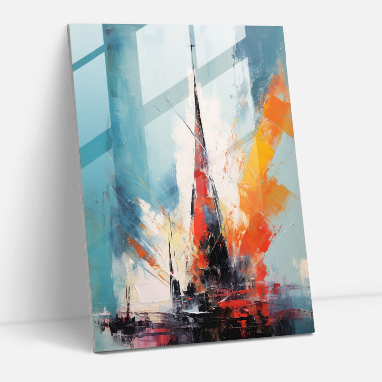 Church Spire Glass Wall Art - Church, Church Spire, Church, Aspiration