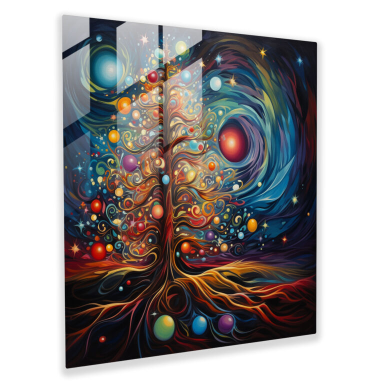 Christmas Glow Glass Print - Christmas, Christmas Tree, Radiant Glow, Glass Wall Art