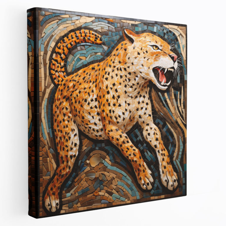 Cheetah Canvas Print - Mosaic Cheetah Wall Art - Cheetah, Canvas Wall Decoration, Canvas, Canvas Wall Art