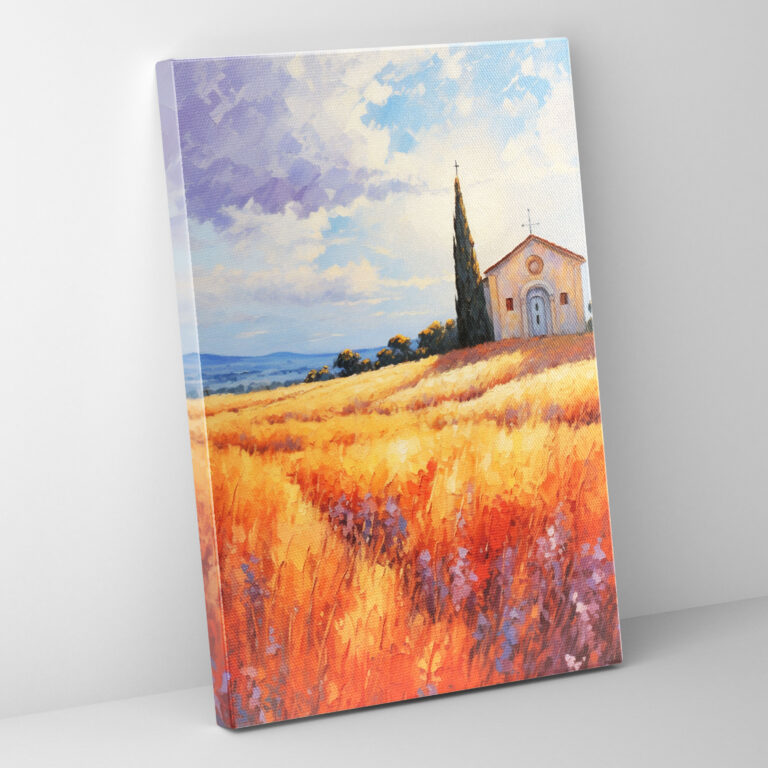 Countryside Church Canvas Print - Church, Wall Decoration, Canvas Print, Home Decoration