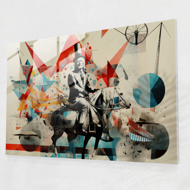 Abstract Circus Glass Wall Art - Circus, Glass Art, Wall Decoration, Modern Art