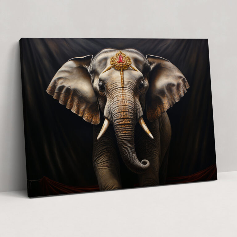 Majestic Circus Elephant Canvas Print - Circus, Circus Canvas Print, Canvas, Circus Wall Decoration