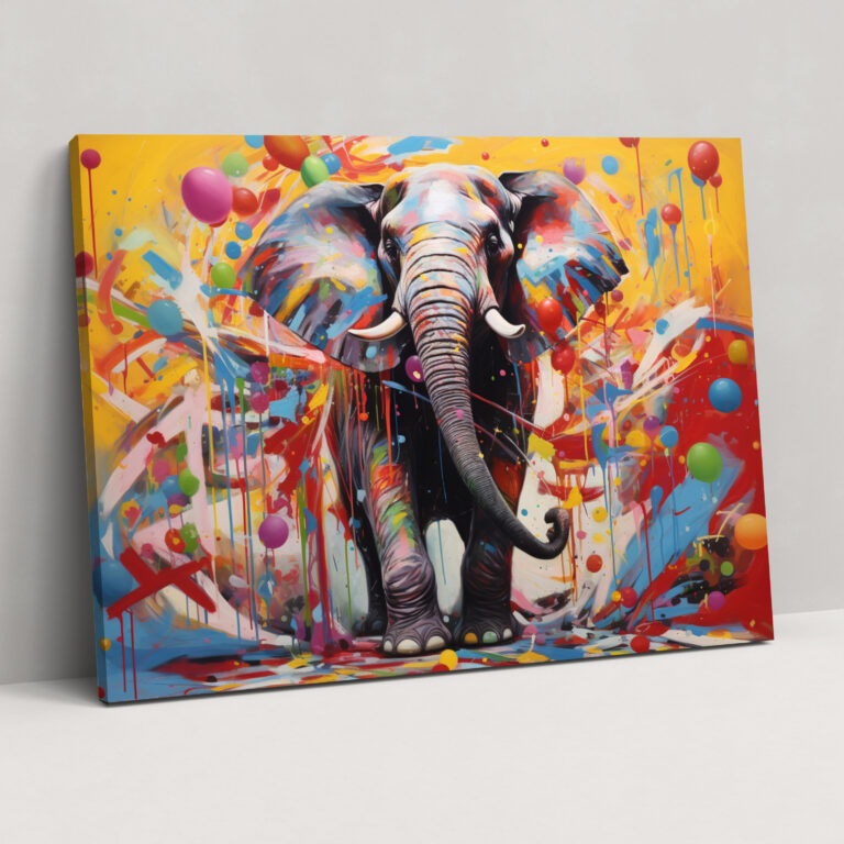 Circus Canvas Print - Balancing Elephant - Circus, Excitement, Wall Art, Circus