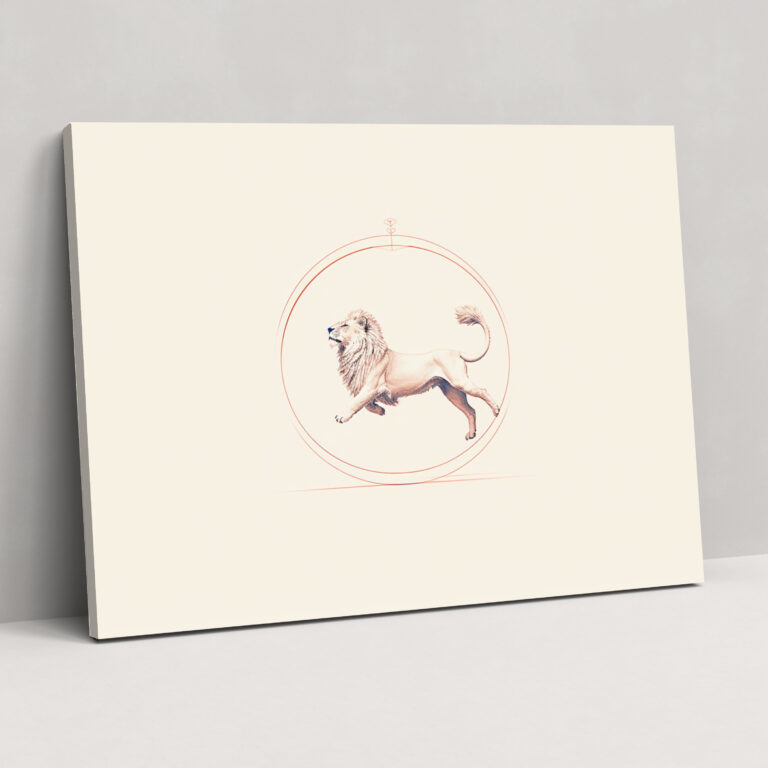 Circus Canvas Print - Minimalist Lion - Circus, Wall Art, Wall Decoration, Circus