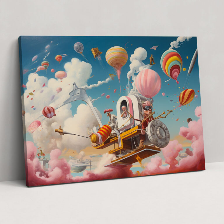 Circus Canvas Print - Human Cannonball Dream - Circus, Floating Objects, Wall Decoration, Wall Art