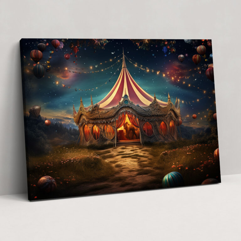 Fantasy Circus Canvas Print - Circus, Magic, Canvas Wall Art, Digital Art