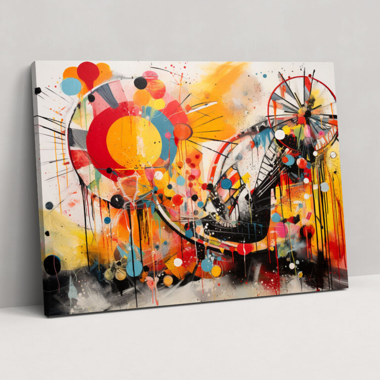 Circus Collage Wall Art - Circus, Canvas Wall Art, Abstract, Unique
