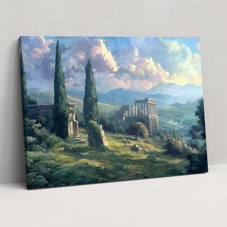 Classical Landscape Canvas Print - Classicism, Wall Art, Canvas, Classicism