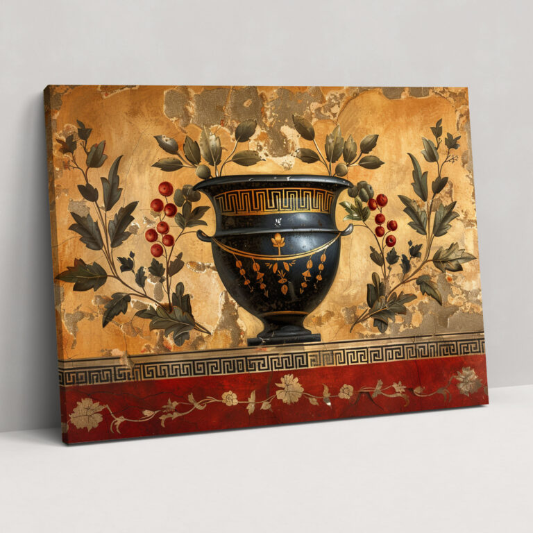 Greek Pottery Wall Decoration - Classicism, Classicism, Home Decoration, Canvas Wall Art