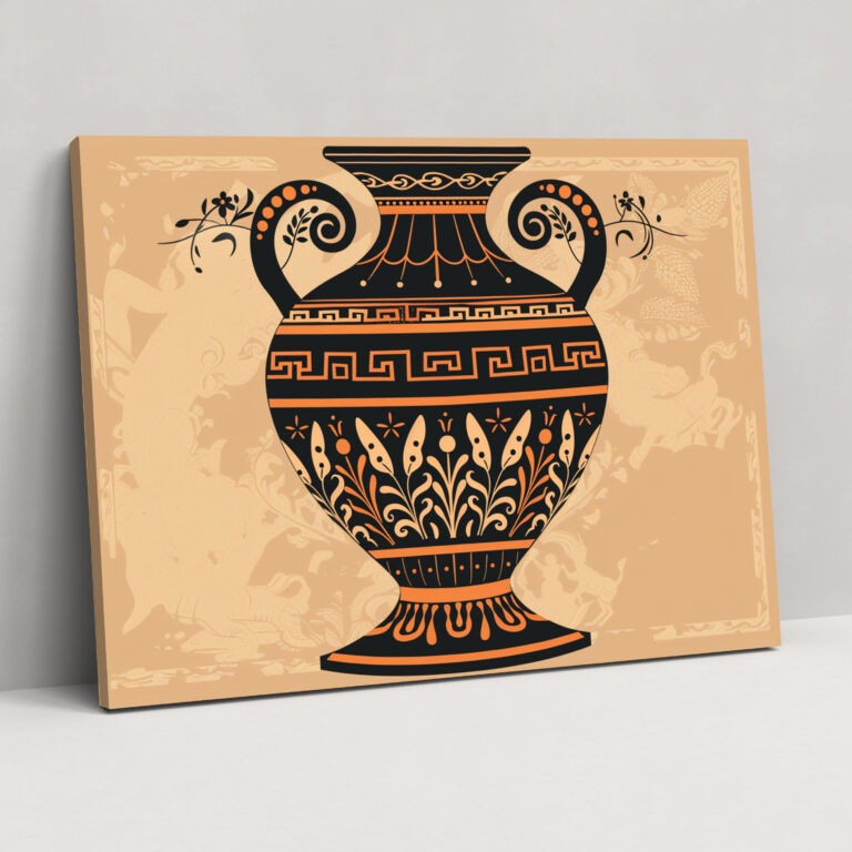 Greek Pottery Classicism Canvas Print - Classicism, Canvas Wall Art, Wall Art, Wall Decoration