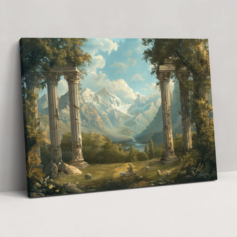 Majestic Landscape Classicism Wall Art - Classicism, Canvas Wall Art, Renaissance Painting, Wall Decoration