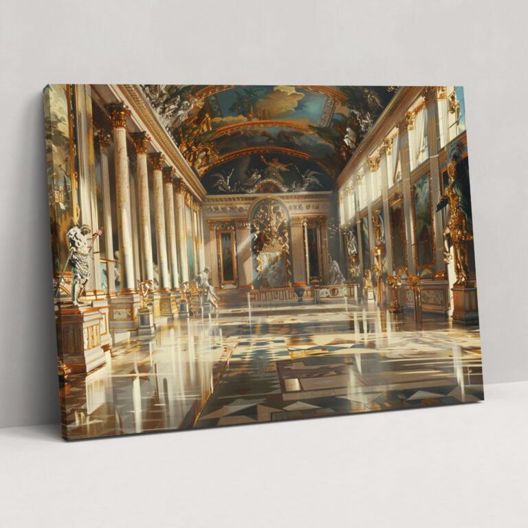 Mythological Scene Classicism Wall Art - Classicism, Majestic Architecture, Painting, Canvas Wall Art