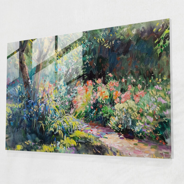 Claude Monet Impressionist Garden Glass Wall Art - Claude Monet, Glass Wall Art, Modern Art, Wall Decoration