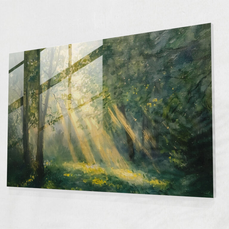 Claude Monet Sunlight Trees Glass Wall Art - Claude Monet, Modern Art, Glass Wall Art, Home Decoration