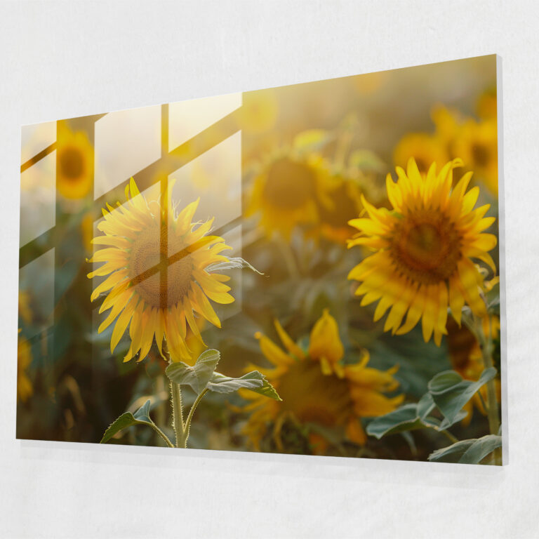 Claude Monet Glass Wall Art - Sunflowers Home Decoration - Claude Monet, Glass Wall Art, Claude Monet, Modern Art