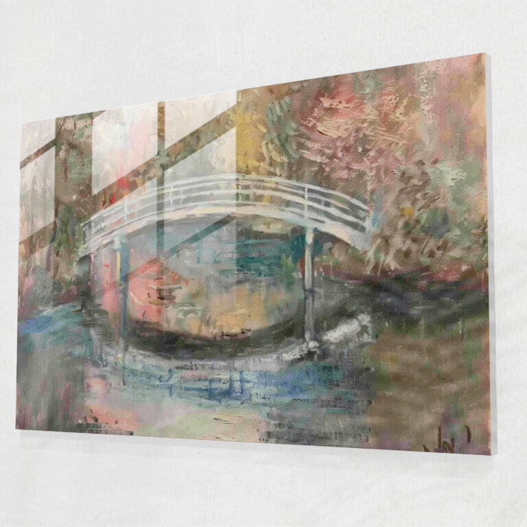 Claude Monet Glass Print - Iconic Bridge - Claude Monet, Glass Print, Wall Decoration, Home Decoration